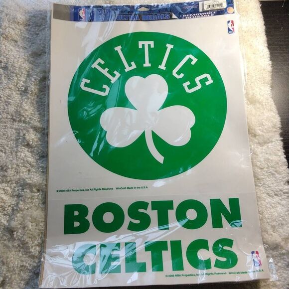 NBA Boston Celtics Embroidered Bath Set plus Bonus Stickers NWT - Picture 12 of 16